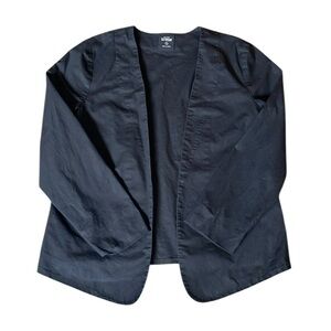 Kate Spade Saturday Behind the Seams Open Blazer Black Size S Cotton Stretch